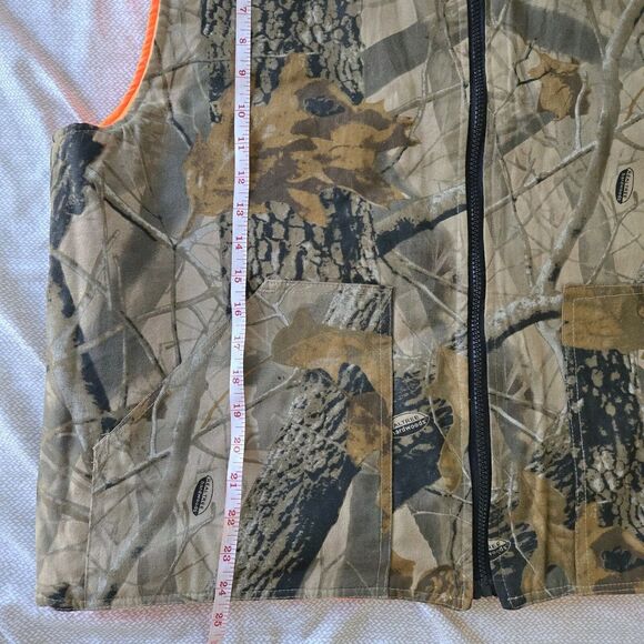 Real Tree Bob Allen Reversible Camouflage Orange Hunting Vest Men XL Outerwear - Picture 5 of 7